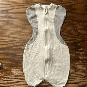 Gray and White Baby Swaddle